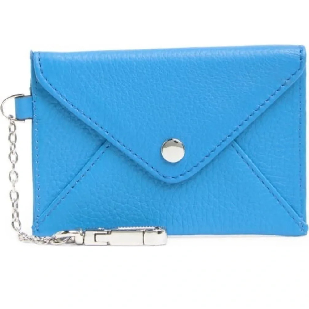 Aimee Kestenberg Leather Cardholder in a Memphis Blue - NWT